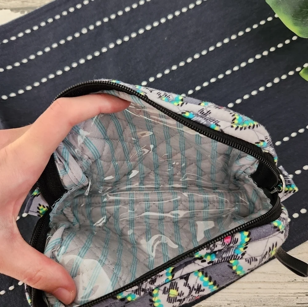 Vera Bradley Iconic Medium Cosmetic Bag In Paisley Stripe